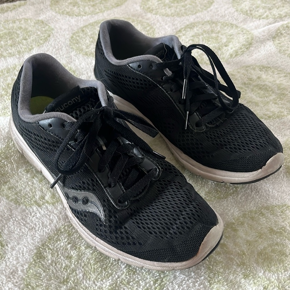 Black running shoes